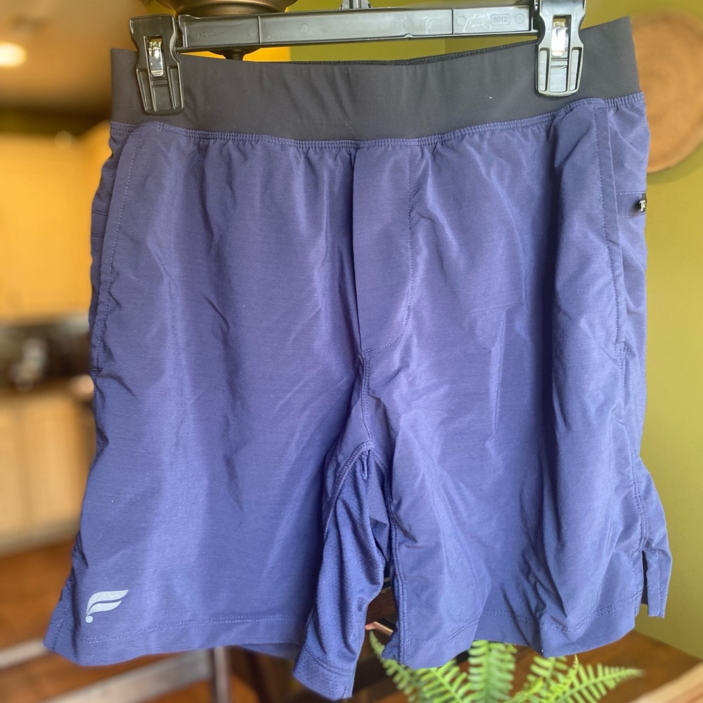 Fabletics Men Navy and Black The Franchise Workout Shorts